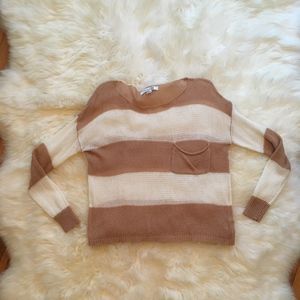 Striped oversized beachy sweater